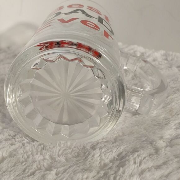 Best Dad Ever Clear Glass Beer Mug - Picture 2 of 4